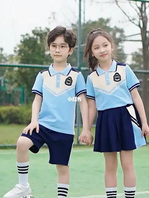 小学生立体拼色短袖班服幼儿园园服校服套装