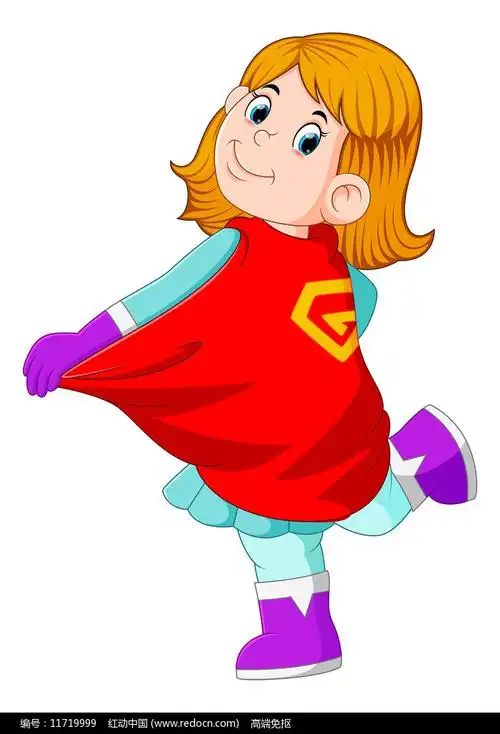 披着超人衣服的女孩图片