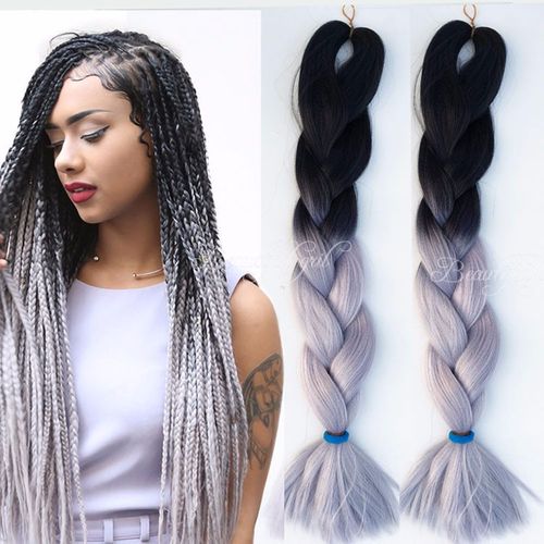 双音卡尼卡伦丝  编织头发  大辫子 混合  编织头发  接发