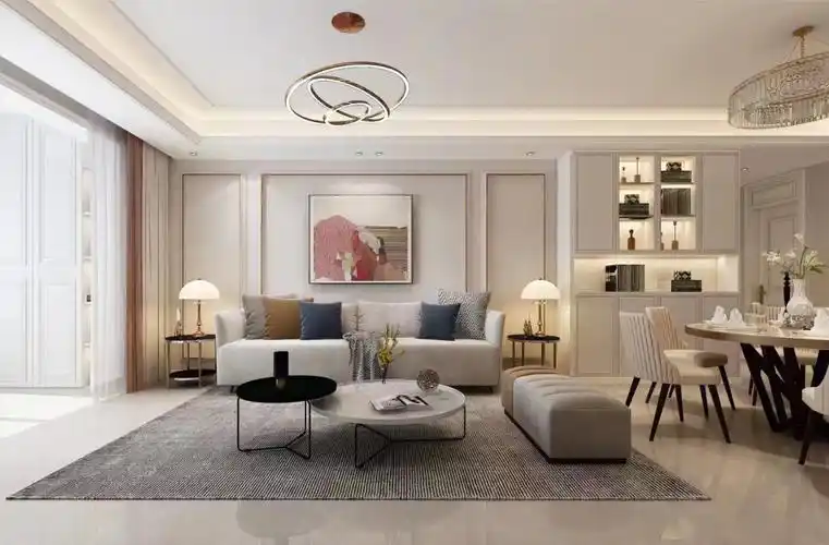 简美风格120平米三室二厅