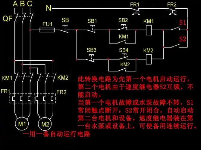 电机驱动,当主泵发生故障(电机烧坏或泵坏了),如何自动启动备用泵