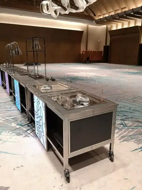 自助餐台设备明档酒店自助餐台移动布菲台定制布菲车