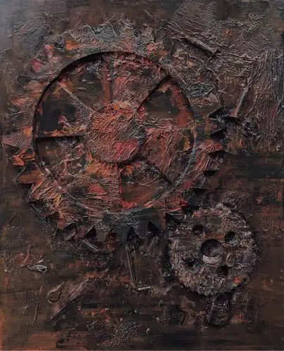 深圳中学油画工作室-综合材料绘画学生作品(二)