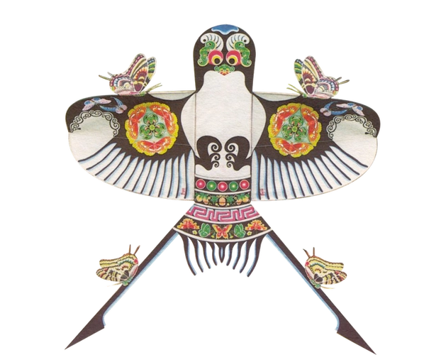 黑纹燕子古典风筝