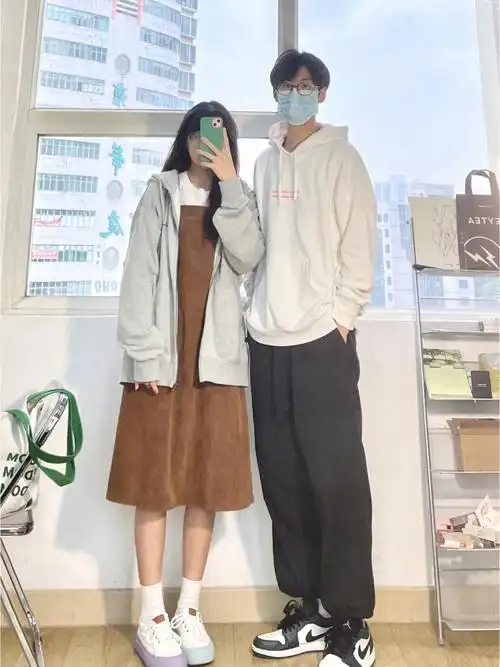 ootd183和168情侣穿搭日记休闲风穿搭