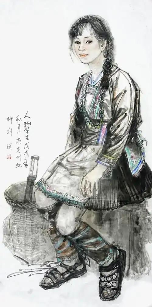 闺阁丹青墨池七彩画家刘瑛的写意人物画世界