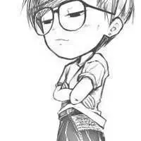 素描男生戴眼镜头像_微信头像图片大全