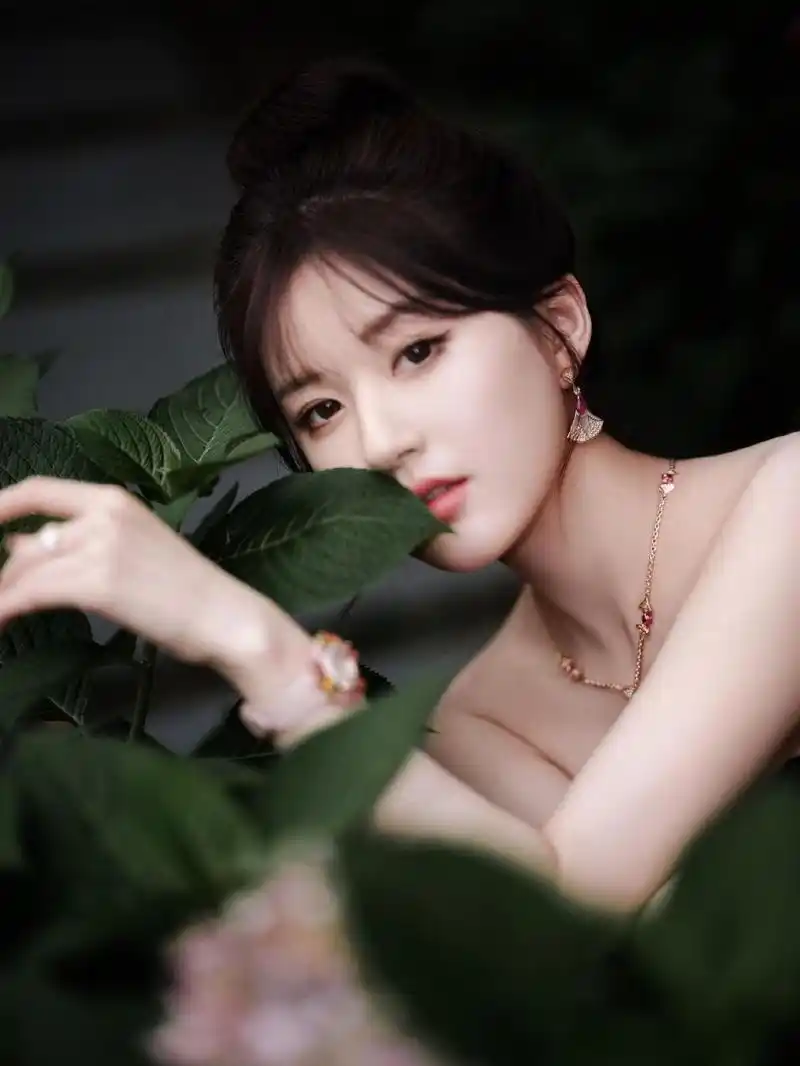 组图:赵露思黑色抹胸纱裙秀长腿美背 丸子头盘发优雅似古堡公主