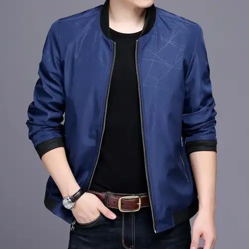 2020新款中年男士夹克薄款外套春季休闲中老年男上衣夹克衫爸爸装