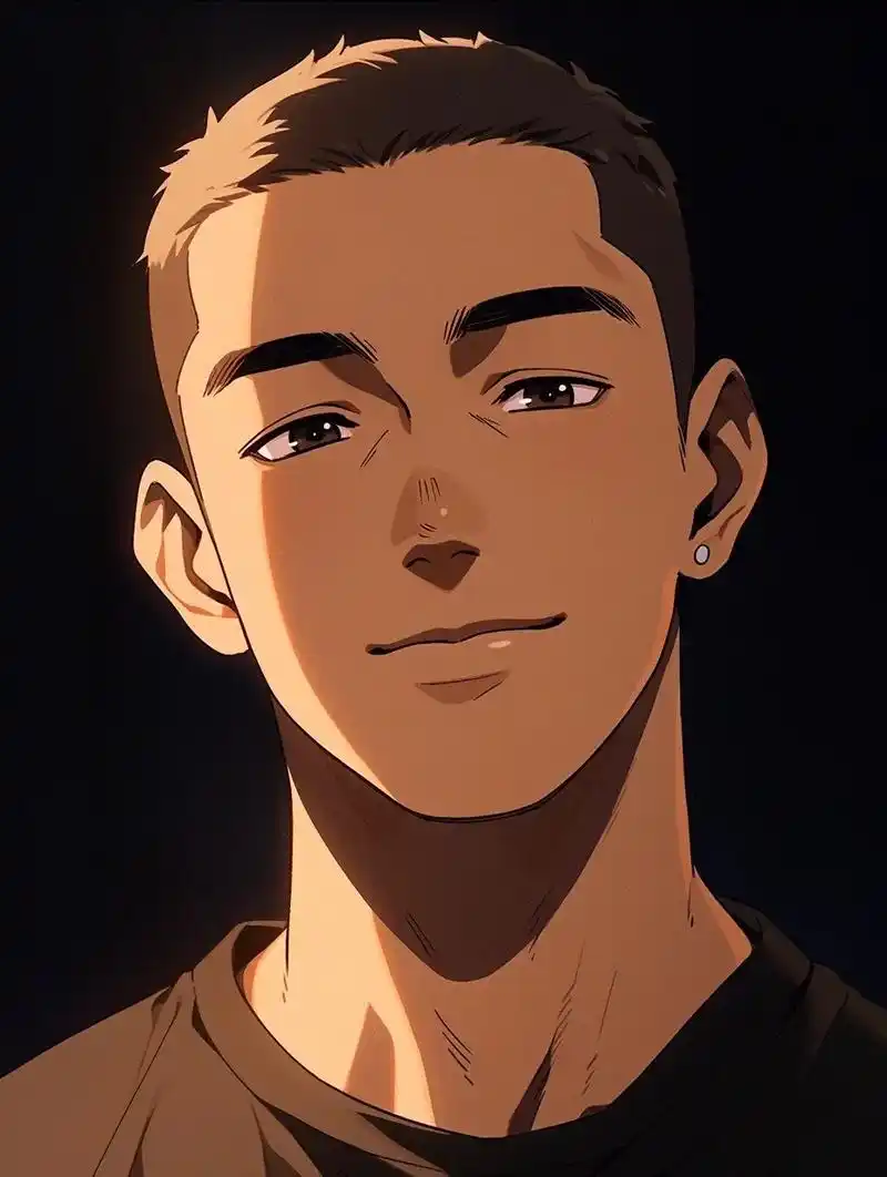 高质量复古男头44.温暖#男生头像#寸头#动漫男头 #微信头 - 抖音