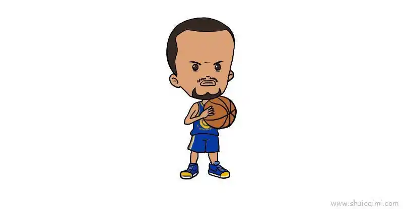 库里儿童画怎么画库里简笔画好看