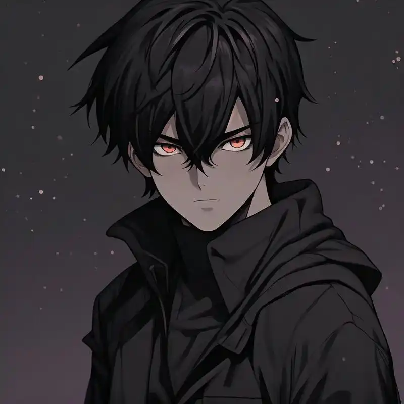 97 暗黑系动漫男生头像 94 探索黑暗与神秘的交织,这些黑色动漫