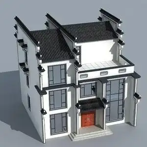 农村别墅设计图纸三层新中式徽派建筑乡村自建房屋全套马头墙