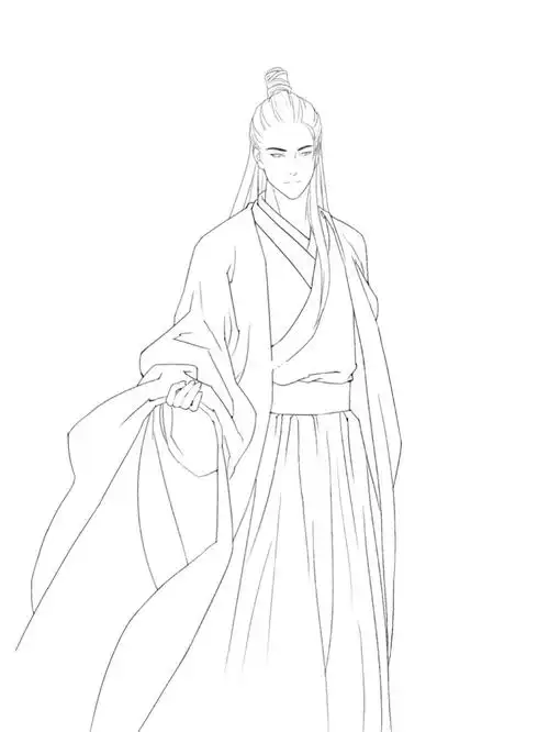 张小白古风插画线稿练习打卡460