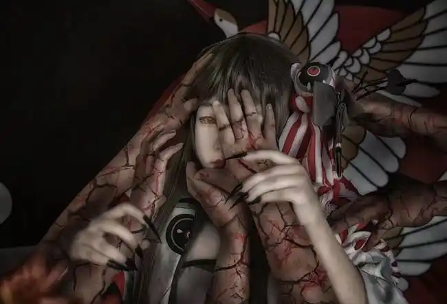 红叶林中的深情女子,期望被呵护,可是迎接她的是无尽的等待