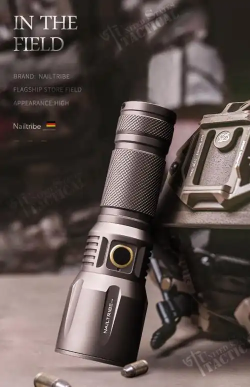 强光手电50000流明德国手电筒战术超亮强光氙气灯可充电高亮锂电池