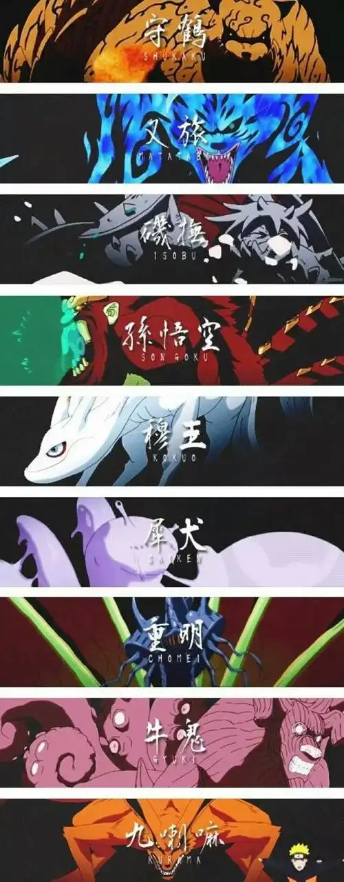 火影忍者九个尾兽
