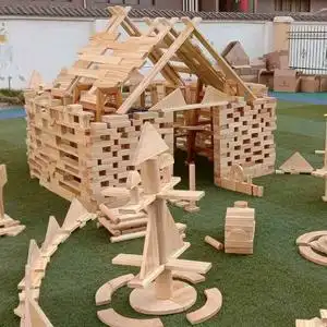 幼儿园早教中心户外构建拼装清水大型木质积木儿童感统室外玩具
