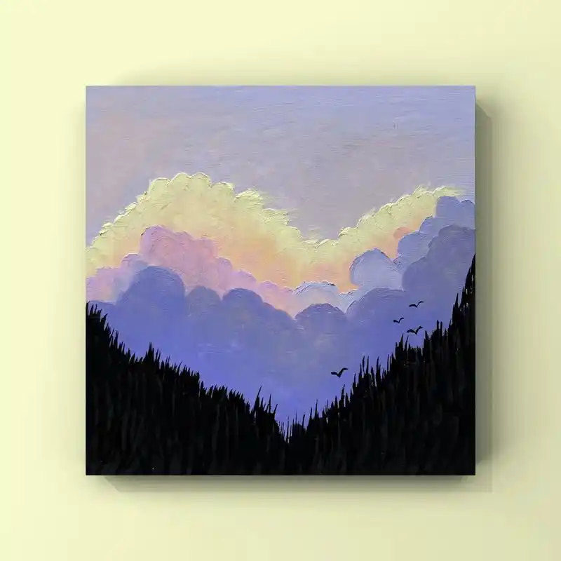 油画棒·云朵|附新手图文教程.#油画入门教程 #高尔乐油画棒 - 抖音