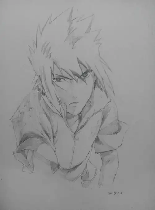 火影,铅笔,黑白,动漫,速写图片