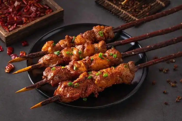 红柳枝羊肉串图片