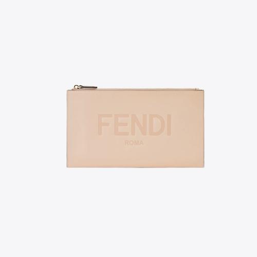 fendi 芬迪 女士中号牛皮经典logo标识简约百搭手拿包时尚钱包