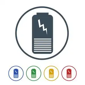 手机电池图标孤立白 background.vector 图图标照片