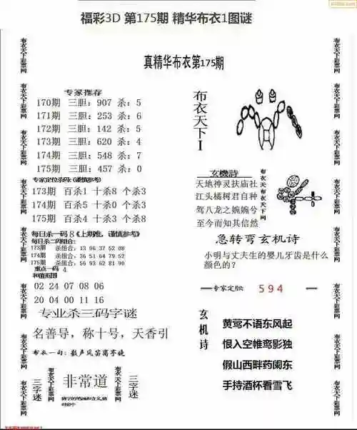 23175期3d彩吧图库精华布衣图123456分享