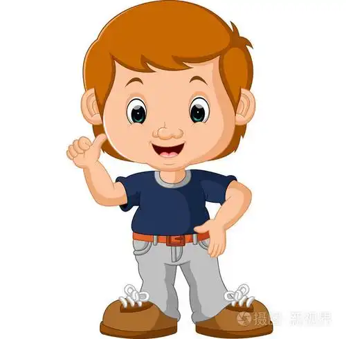 可爱的男孩卡通