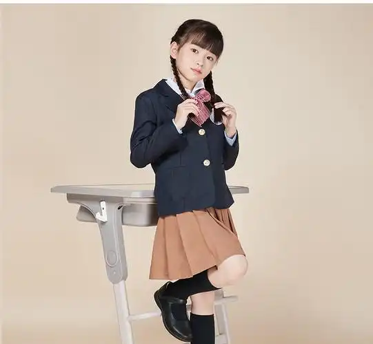 校服深圳明德学校 小学女生冬季礼服 西装衬衫裙子毛衣马甲定制款