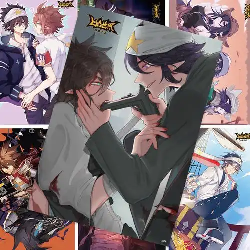 凹凸世界海报高清雷狮卡米尔安迷修格瑞金动漫游戏明信片卡贴周边