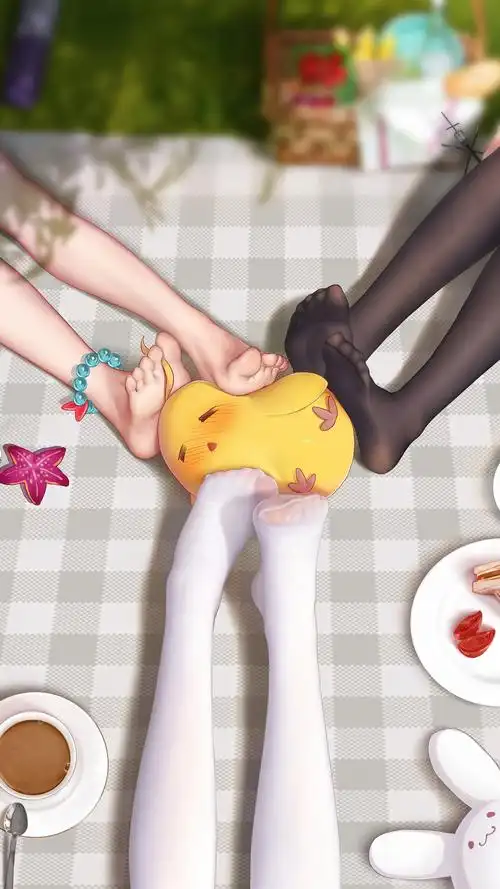 三双可爱的小脚丫垫子手机壁纸图片