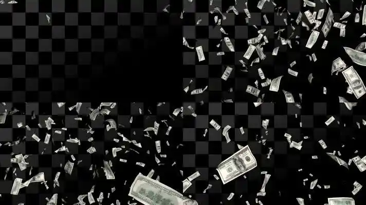 钞票落下钞票雨金钱掉钱视频素材包