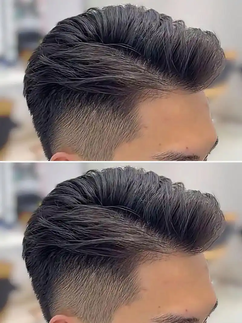 男生发型|痞帅港风侧背|免烫 90快让你的男朋友剪这种发型嘎嘎帅