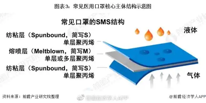 图表3:常见医用口罩核心主体结构示意图