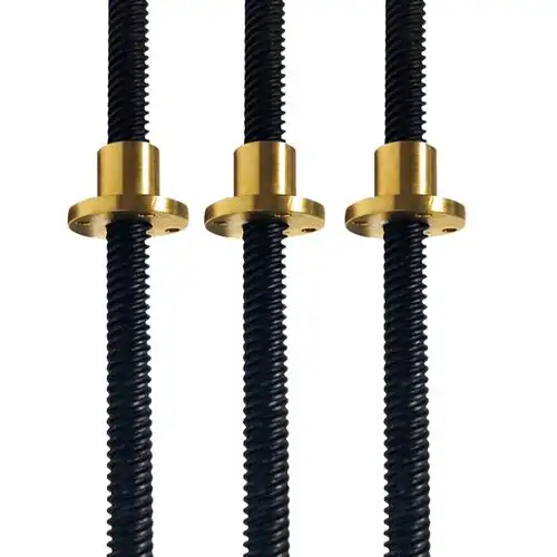 梯形丝杆螺母套装加工螺旋杆45号钢发黑丝杠直径12-80mm长1.5米