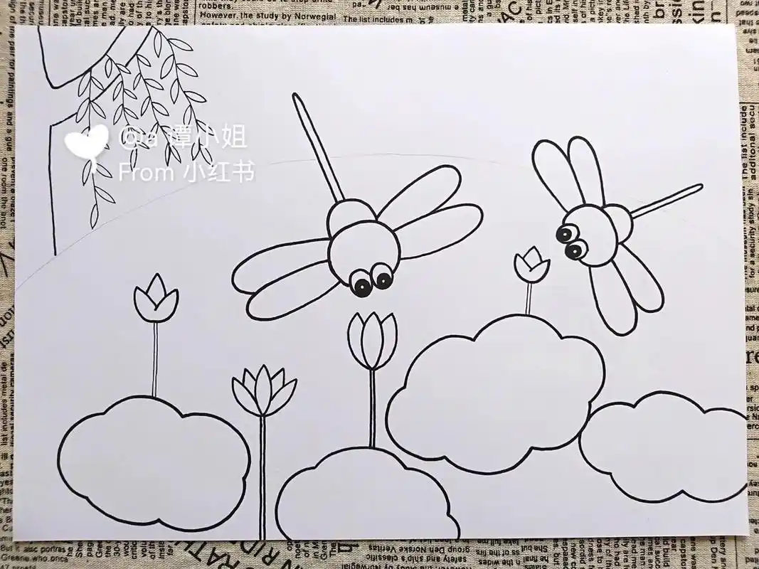 《小池》 古诗《小池》配画 泉眼无声惜细流 树荫照水爱晴柔 小荷才露