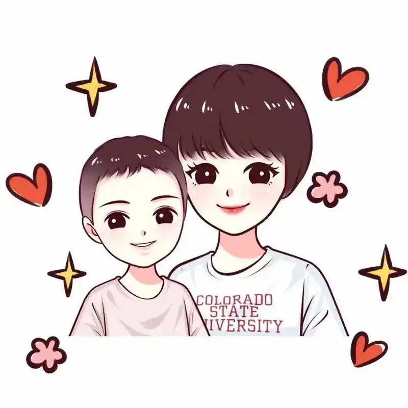 亲子头像设计,好看的母子,母女手绘头像,你喜欢吗?