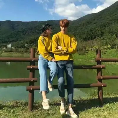 真人情头情侣全身照头像