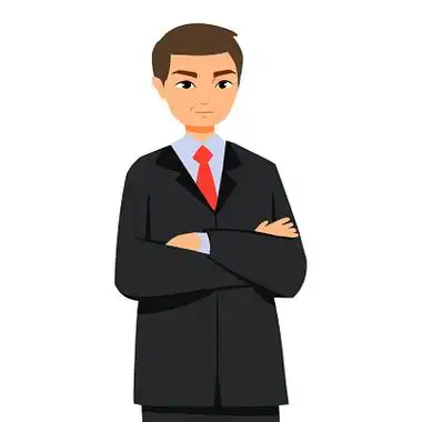 老板卡通人物商务人物经理西装男人png素材