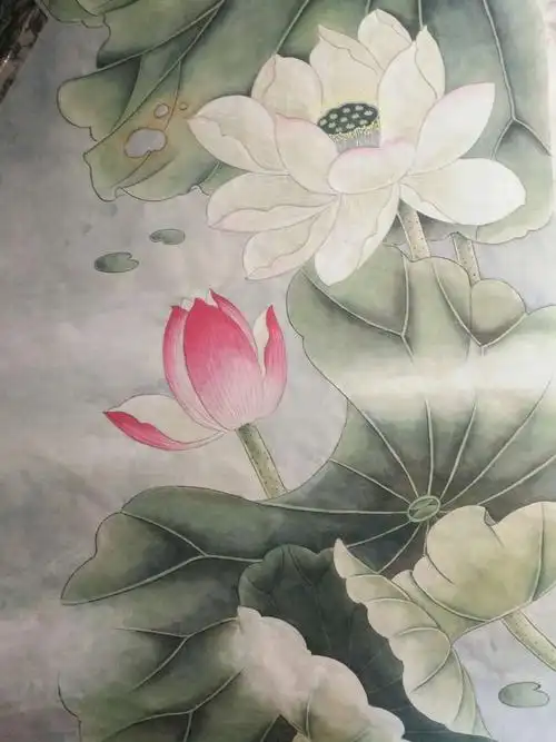 2018工笔,荷花翠鸟