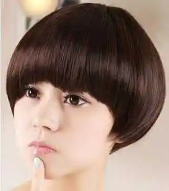 女生西瓜刘海短发发型图片潮流西瓜头短发很吸晴