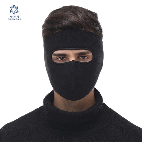 骑车防风口罩防尘保暖防寒男女冬天护额头口耳罩 黑色