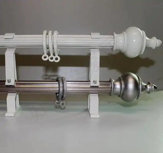 罗马杆窗帘杆加厚铝合金电泳杆铝座窗帘配件单杆双杆纳米圈满包邮