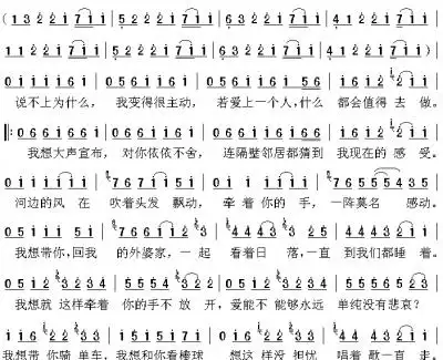 简单爱简谱 周杰伦演唱