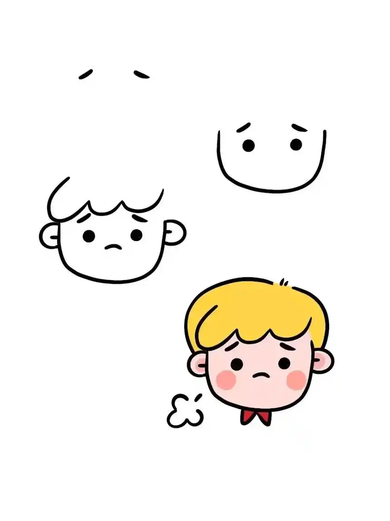 简笔画八字摇身一变