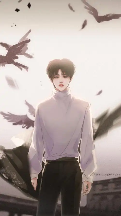 cr:-iwannagetrose- 蔡徐坤手绘(绝美 手机壁纸)