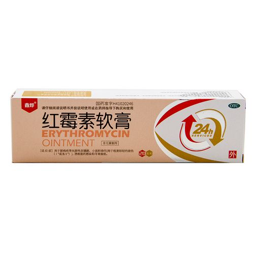 红霉素软膏消炎祛痘外用耳洞皮肤病溃疡私处止痒抑菌眼药膏yy