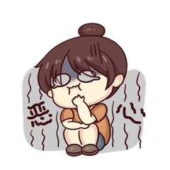 卡通人物恶心想吐表情包动图