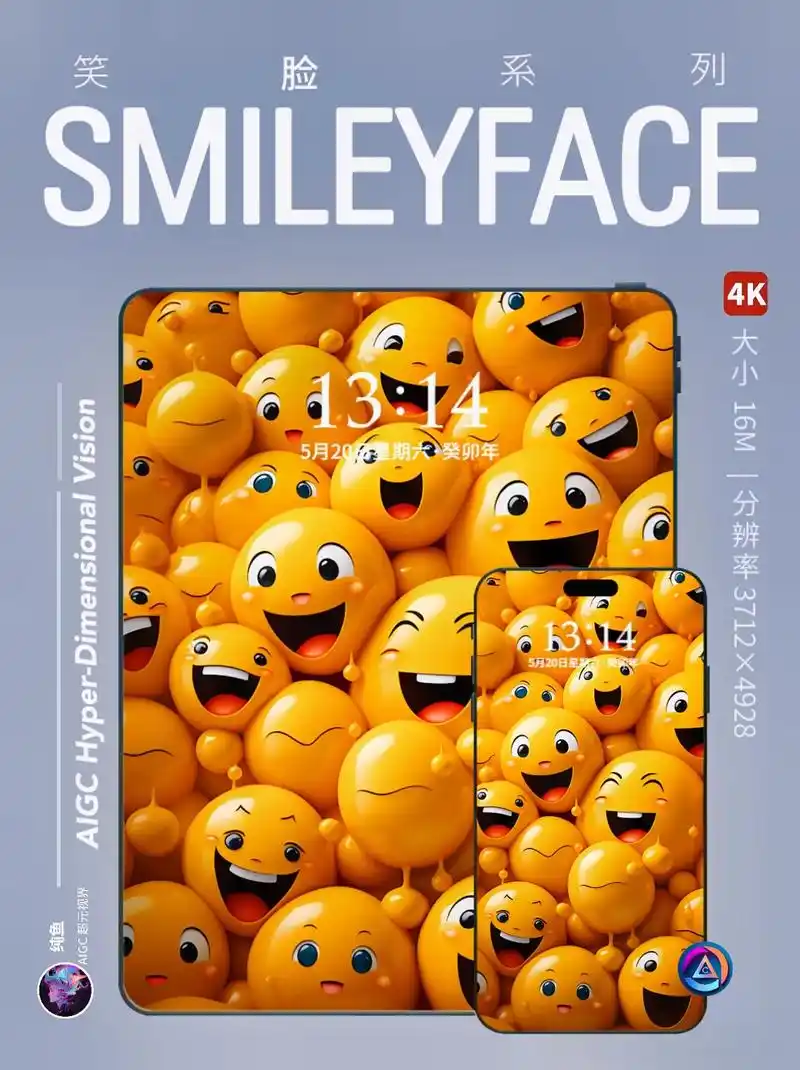 4k高清壁纸 | 超治愈的笑脸表情壁纸.99微笑送给你们,取 - 抖音